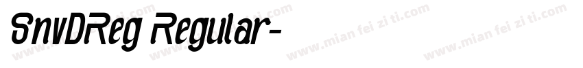 SnvDReg Regular字体转换